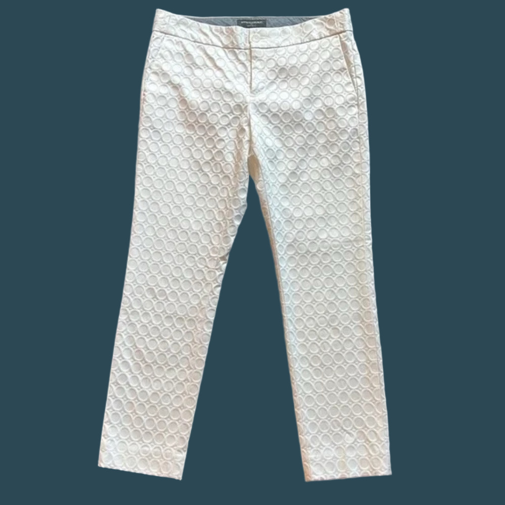 Banana Republic Hampton Textured White Pants NWOT